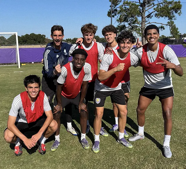 Jose Segura entrenando con Wilder Cartagena, jugador de Orlando City SC y de la selección peruana
