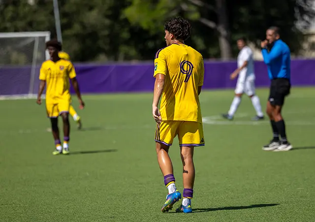Jose Segura wearing #9 for Orlando City SC Academy U19 in a friendly against the Top Team men’s team, photo 3